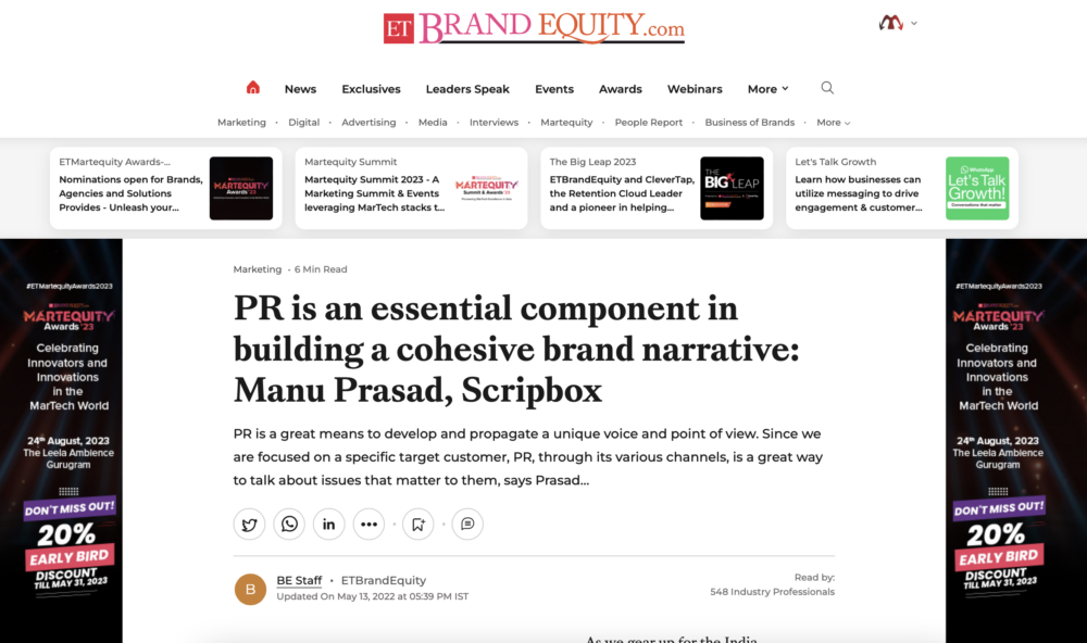Manu Prasad| PR| Public Relations