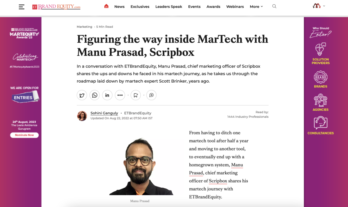Manu Prasad | Digital Marketing| MarTech