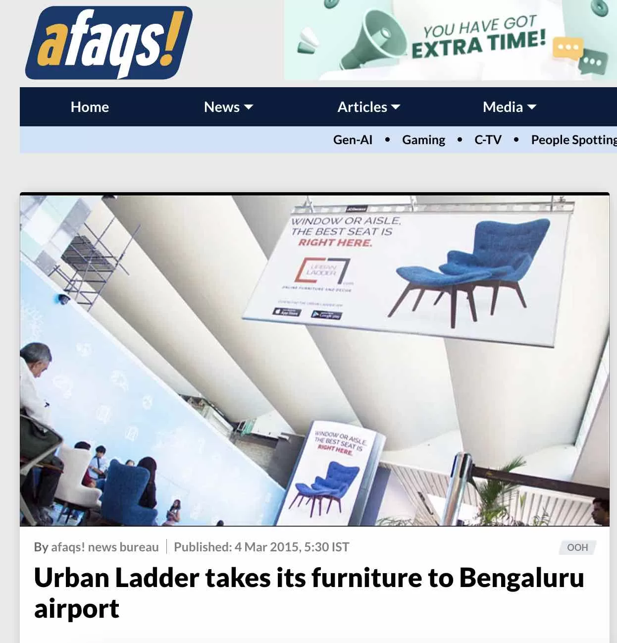 Urban Ladder Airport Brand Marketing Manu Prasad