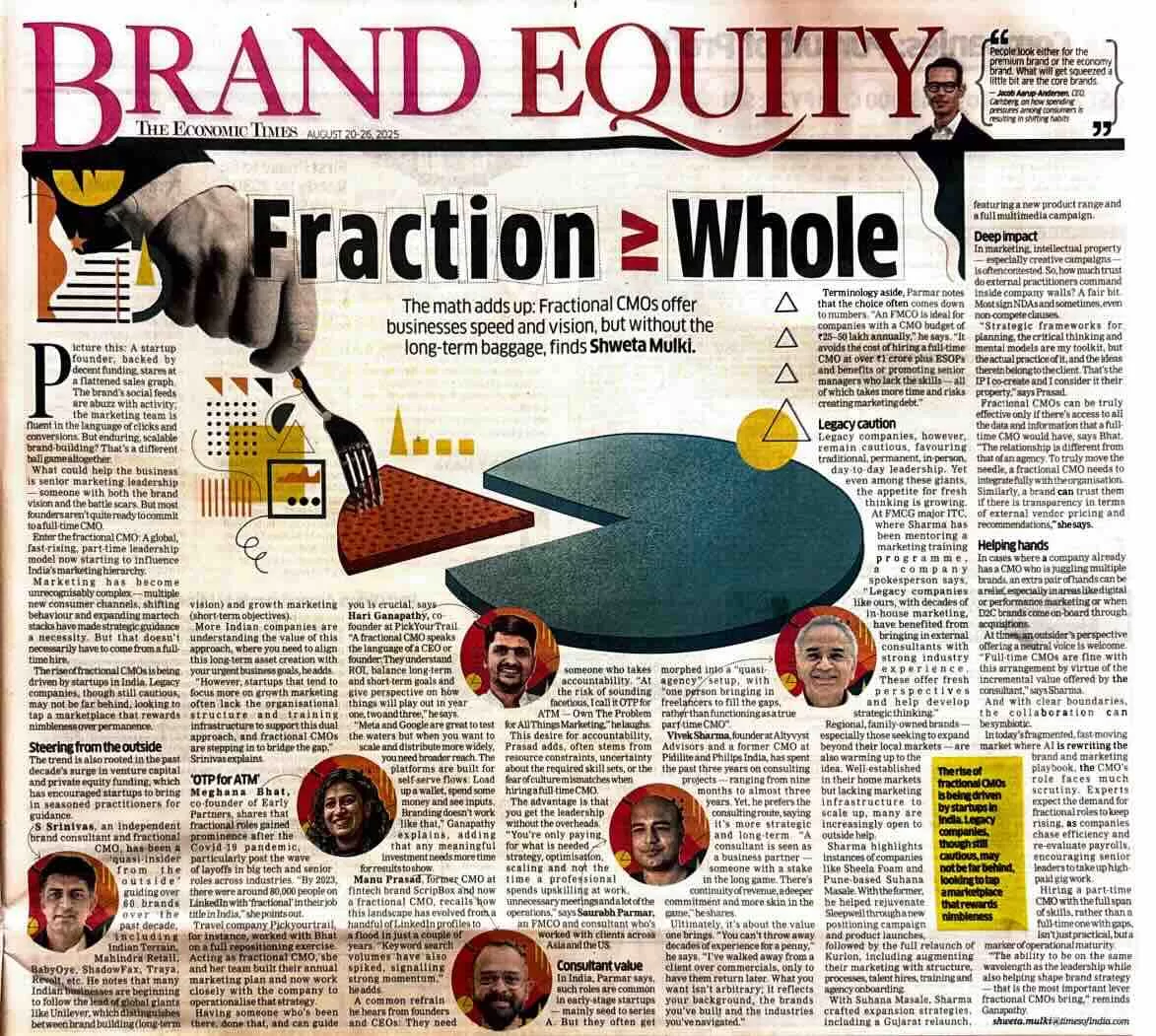 Brand Equity Fractional CMO Manu Prasad